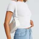 Trendy Queen Womens Basic T Shirts - Stretchy Soft Slim Fit Short Sleeve Y2k Cute Summer Crop Workout Tops (XS)