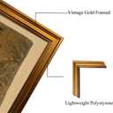 XJYISUO Vintage Gold Framed Wall Art Horse Wall Decor Rustic Canvas Art Farmhouse Pictures Neutral Paintings Cottagecore Artwork For Living Room Bedroom Dining Room, 24"L x 16"W