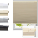 No Drill Cellular Shades for Indoor Windows, Thermal Insulating & Noise Reducing Honeycomb Blinds, Free Stop Cordless Blackout Shades, Grey, 27" W x 64" H
