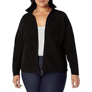 Amazon Essentials Women's Plus Size Full-Zip Polar Fleece Jacket, Black, 6X
