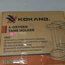 Premium Quality Detachable Oxygen Tank Holder (4) for E, D, M9/C Size Cylinders - Heavy Duty Metal Storage Rack - Portable Oxygen Tank Carrier for Travel & Vehicle Use (Black) (4.5" Wide Slots)