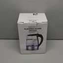 Megawise Electric Glass Kettle with Auto Shut-Off, 1.8L Capacity, 1000W Fast Boil, BPA-Free, Stainless Steel Inner Lid & Base, Blue LED Indicator, Easy Clean, Cord Storage