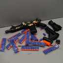 Realistic Toy for Nerf Guns Dart - Electric Sniper Rifle with Scope 120 Soft Bullets 3 Magazine, Automatic Foam Blaster for Boy Age 8-12 Years Old, Indoor Outdoor Present for Adult Kid Holiday