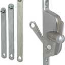 Prime-Line H 3557 Jalousie Operator, Reversible, With Three Link Arms, Aluminum Finish (Single Pack)