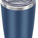 WETOWETO 20oz Tumbler, Stainless Steel Vacuum Insulated Coffee Travel Mug, Double Wall Powder Coated Insulated Coffee Mug Travel Mug with Lid Thermal Cup for Outdoor (Silver, 1 Pack)