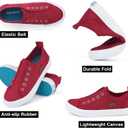 JENN ARDOR Womens Slip On Fashion Sneakers No Laces Comfortable Casual Low Canvas Sneakers Flats Walking Shoes, Size 9