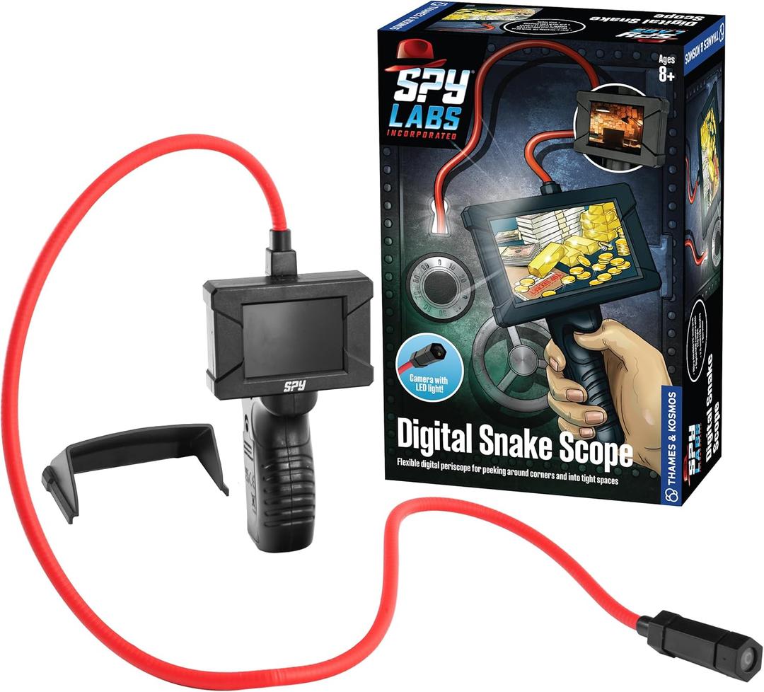 Thames & Kosmos Spy Labs Inc: Digital Snake Scope | Detective Toy for Boys & Girls Ages 8+ | Flexible 26-inch Digital Periscope Camera for Discreet Pretend Play Investigations