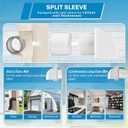 [Upgraded] Hon&Guan 6 Inch Hooded Wall Vent with Magnetic Seal Flap and Removable Mesh, Arc-Shaped 6'' Exhaust Vent Cover Cap for Kitchen Range Hood/Dryer/Bathroom Exhaust(Galvanized Steel, White)