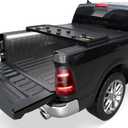KUIPERAUTO Tri Hard Truck Bed Tonneau Cover Compatible with 2002-2026 Dodge Ram 1500 Classic & New Body/2003-2024 Ram 2500 3500 (w/o Ram Box)-6.5 FT Aluminum (Utility Track System w/LED Light Strip)