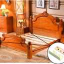 4 Piece Heavy Duty Non-Tenon Rail Accessories, Bracket, Wooden Frame Connector With Screws for Bed Head and Foot Board