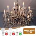 PATIKIL 3.5 Inch Tall Candle Covers Sleeves, 12Pcs Plastic E12 Chandelier Socket Sleeves Drip Candle Socket Covers Bulb Light Base Holder for Crystal Candle Lamps, White