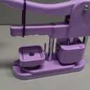 Square Magnet Button Maker Press Machine with 100 Sets Square Badge Making Supplies 2'' x 2'', Custom Fridge Badges  Ideal for Parties, Events, Business, School (Purple)