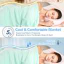 Cooling Comforter, Soft & Breathable Lightweight Blanket for Hot Sleepers, All-Season Cooling Blanket 90"x90" Queen Size, Green
