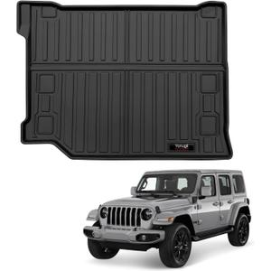 Custom for 2021-2025 2026 Jeep Wrangler 4XE Hybrid Cargo Mats Trunk Liner All Weather TPE Protection Mat Accessories (for 2021-2026 Jeep Wrangler 4XE Hybrid)