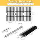 Grill Replacement Parts for Charbroil 463436215, 463439915, 463436213, 463436214, G432-001N-W1 Cooking Grates, Heat Plates, Burners, Crossover Tube and Igniters for Char Broil Classic 4 Burner