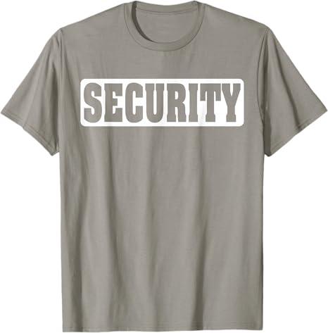 Security Shirt Kids Security Guard Costume Security Officer T-Shirt, XS, Gray