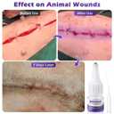 1 Pack 3ml Veterinary Surgical Skin Glue with 10 Applicators, Strong Surgical Adhesive, Blue-Tinted Fast-Acting Tissue Wound Glue, Up to 30 Applications, Ideal for Multi-Pet Households
