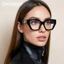 FEISEDY Women Cat Eye Blue Light Blocking Glasses Trendy Cateye Design for Daily Wear B0350