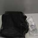 Magnetic Screen Door Left Right Side Opening Polyethylene Terephthalate Mesh Greater Than Fiberglass and Polyester Easy Install (Screen 38"x84", Black)