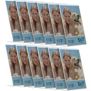 Snap 5x7 Clear Acrylic Self Standing Frame, Set of 12