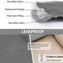 Easy-Going 100% Waterproof Dog Bed Cover Reversible Leak Proof Couch Cover Washable Sofa Cover Furniture Protector Blanket for Pets Kids Children Dog Cat (96x90 Inch, Gray/Light Gray)