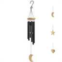 Wind Chimes for Outside - 32" Aluminum & Pine Wood Relaxing Windchimes Outdoors Unique - Large Wind Chime - Memorial Wind Chimes for Loss of Loved One - Memorial Windchimes in Memory of A Loved One (Moon)