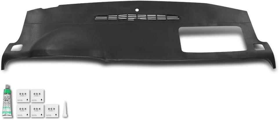 PIT66 TPE Dash Bezel Cover Fit Chevy Silverado GMC Sierra 2007-2014 | W/O Dash Speaker & AMP, Dashboard Protector Fit Avalanche/Tahoe Suburban/Yukon/Yukon XL 2007-2014, Instrument Panel, Black