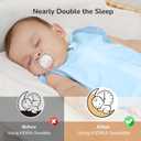 Transition Baby Swaddle 3-6 Months 12-18 lb, Arms In/Out Swaddle Sleep Sack with 2-Way Zipper Moisture-Wicking Fabric, Improves Sleep Snug Fit Helps Calm Startle Reflex,1Pack,Blue