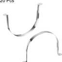 HARFINGTON 20pcs 5 1/2 Inch 140mm Conduit Clamps, M140 U Tube Pipe Clamp, Stainless Steel Rigid Pipe Strap, U Shaped Bracket with Two Hole for Pipe Tube Hose Wire Cord Fixing