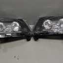 Headlights Assembly Pair for 2011 2012 2013 Jeep Grand Cherokee / 2011-2017 Jeep Compass Halogen Headlamps Head Lights Replacement Driver and Passenger Side,Black Housing Amber Reflector
