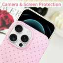 Hython for iPhone 12 Pro Max Case Cute Polka Dot Aesthetic Design Simple Cover 6.7", Thin Slim Anti-Scratch Soft TPU Bumper Shockproof Rubber Protective Phone Cases for Women Girls Girly Boys, Pink