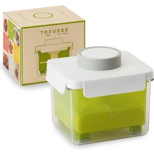 TOFUDEE Tofu Press for Vegan - Dishwasher Safe & BPA Free Tofu Presser that Swiftly Drains Water from Soft, Firm, Extra Firm & Organic Tofu Without Crack in just 15-20min - Enhanced Flavor & Texture