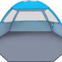 Gorich Beach Tent Sun Shelter for 3/4-5/6-7/8-10 Person with UPF 50 UV Protection, Lightweight & Easy Setup Beach Shade Canopy, Portable Beach Shade Tent Beach Cabana (Blue)