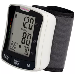 MEDLOT Wrist Blood Pressure Monitor for Home Use with Voice Broadcast, Blood Pressure Machine Adjustable Wrist Cuff 5.3"-8.5", Automatic BP Cuff 120 Readings 2 User, Large LCD Display, Carrying Case