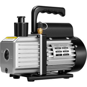VIVOHOME 3.5 CFM 1/4 HP 110V Single Stage HVAC Vacuum Pump for R134a R12 R22 R502 R410a Systems, Auto AC Vacuum Pump for Air Conditioner Servicing Resin Degassing with Oil Bottle