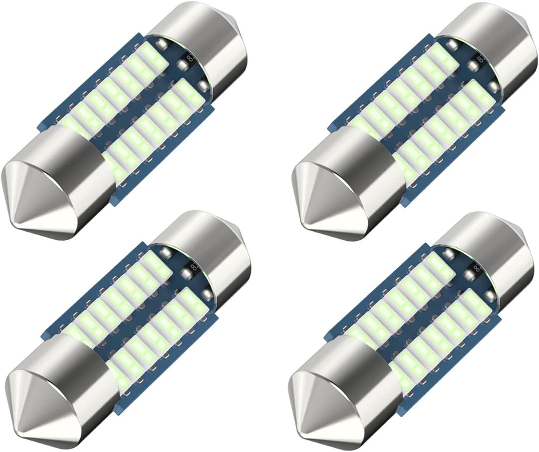 Serundo Auto DE3175 Led Car Bulb 31mm 1.22in Led Festoon Bulb, DE3021 DE3022 DE3023 6428 6430 7065 Led Festoon Bulb, Interior Led Used for Car Map Dome Light,Pack of 4Pcs Ice Blue