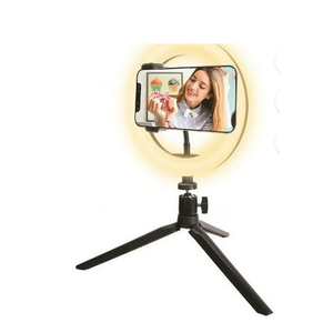 Vivitar 8" LED Ring Light + Tripod + Phone Clamp Vlog Stream Essentials VIVRL8