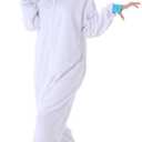 dressfan Animal Snow Monster Onesie Monster Costume Monster Pajamas Cosplay Costume (Large, White)