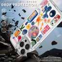 Cases for iPhone 14 Pro Max,Compatible with MagSafe,Classic Clear Shockproof Protection Magnetic Phone Case - Collage European Disco