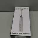 Milk Frother Handheld for Coffee, Electric Whisk 3 Speed Adjustable, Drink Mixer with Stainless 3 Whisks, Rechargeable Hand Frother Wand, Foam Maker for Latte Cappuccino Matcha Egg Silver