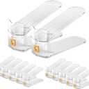 CiBiZi Clear Shoe Slots Organizers Shoes Stacker Organizer for Closet Shoe Stackers for a Pair of Shoes Shoe Display Shelf Organizador de Zapatos Shoe Rack Holders Space Saver Clear 12PACK