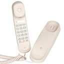 Mini Corded Telephone, Landline Telephone for Home No AC Power Required, Number Card, Wall Mountable Desk Table, Office, Hotel, Bank Call Center