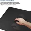 Large Extended Gaming Mouse Pad with Stitched Edges, 47.3 X 23.6 in Desk Pad Durable Non-Slip Natural Rubber Base, Waterproof Computer Keyboard Mat for Esports Pros, Gamer, Desktop, Black