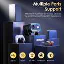 Projector with WiFi and Bluetooth, Electric Focus & Vertical Keystone, 1080P HD 4K Support, Smart Projector with Built-in Streaming Apps, Portable Projector for Outdoor & Home Movie