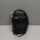 Kismile Small Electric Space Heater Ceramic Space Heater,Portable Heater Fan for Office with Adjustable Thermostat and Overheat Protection ETL Listed for Kitchen, 750W/1500W(Black) (Luxury Black-Built-in Handle)