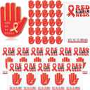 Red Ribbon Week Gifts Bulk Say No to Drugs Metal Lapel Pins with Cards for Anti Drugs Campaigns Fundraising Events
