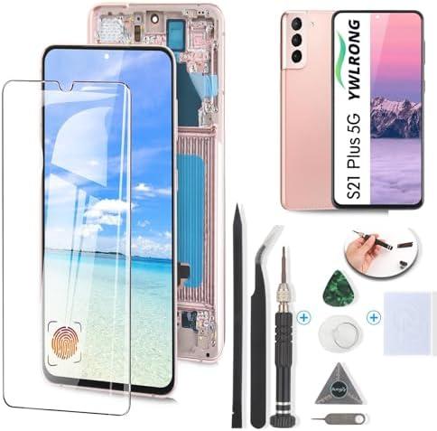 OLED for Samsung Galaxy S21 Plus Screen Replacement for Galaxy S21 + Plus +5G G996U LCD Display Touch Screen Digitizer Assembly Replacement with Tools (Support Fingerprint with Frame)