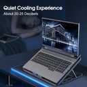 AIMIUZI Laptop Cooling Pad, Gaming Laptop Cooler with 6 Quiet Fans, Laptop Fan Cooling Pad Fits 12-17 Inch Laptop, USB Port Powered, 7 Adjustable Height