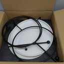 Kanwone 3 Tiered Serving Stand with White Porcelain Plates, 10" Round Tray, Dessert Table Display Set, Black Metal Stand, Versatile & Durable