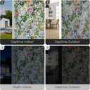 3D Stained Glass Window Film, Decorative Window Privacy Film for Bathroom, Front Door, Home, Sun Blocking Heat Control, Static Cling, Beast Rose 23.6inch x 35.4inch